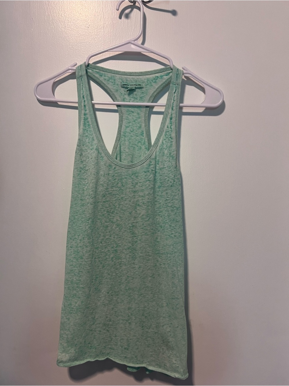 American Eagle Outfitters Heather Mint Green Racerback Tank
